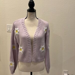 SHEIN - ADORABLE CARDIGAN WITH FLOWERS
